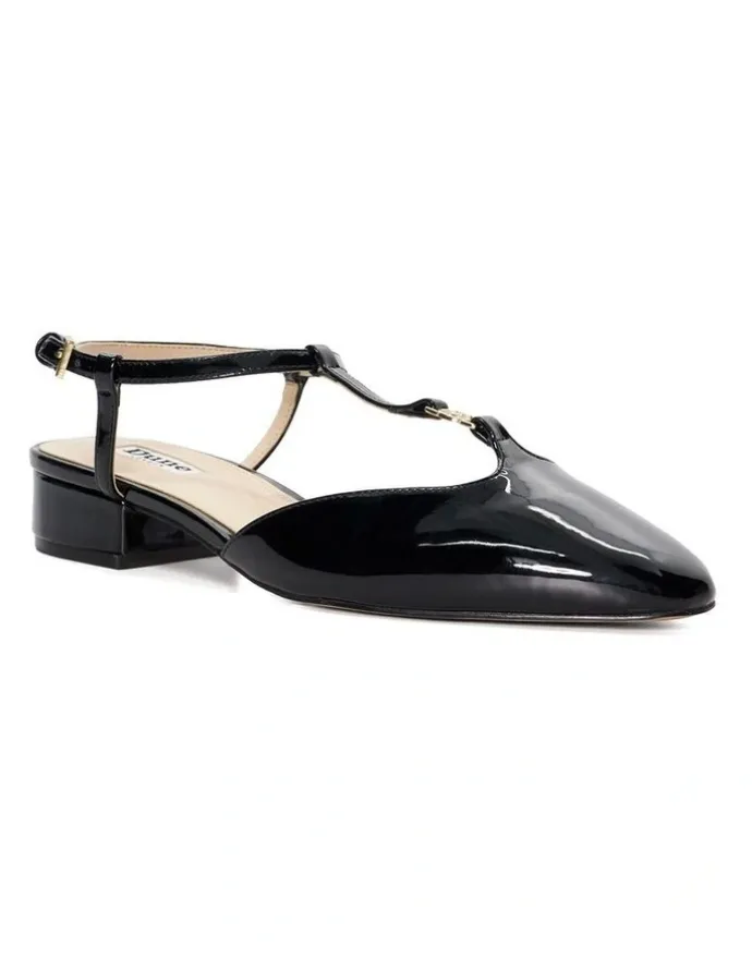 Dune London Heya Open Flat Heels in Black