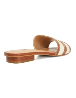 Dune London Lorenzo Flat Sandal in Tan