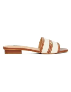 Dune London Lorenzo Flat Sandal in Tan