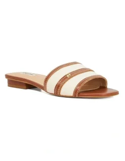 Dune London Lorenzo Flat Sandal in Tan