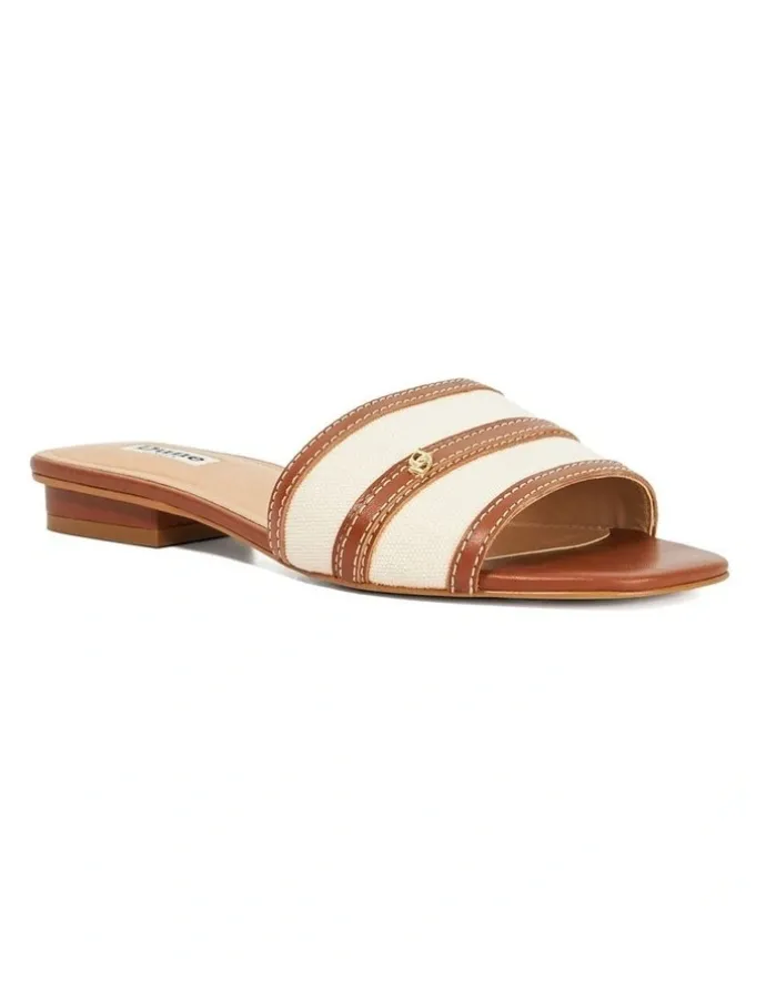 Dune London Lorenzo Flat Sandal in Tan