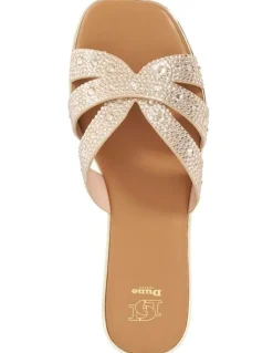 Dune London Lucia Flat Sandal in Gold