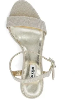 Dune London Measure Low Block Heel In Gold