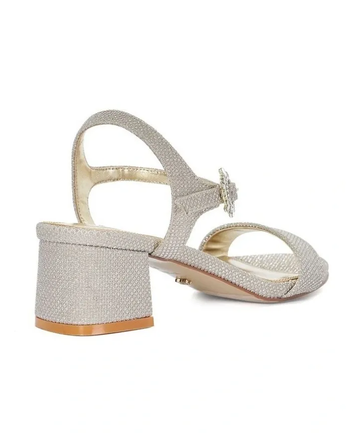 Dune London Measure Low Block Heel In Gold