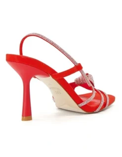 Dune London Meta Heeled Sandal in Orange