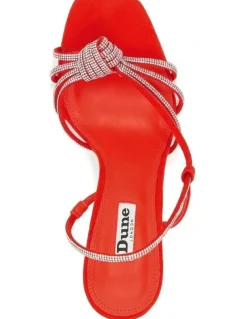 Dune London Meta Heeled Sandal in Orange