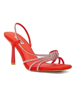 Dune London Meta Heeled Sandal in Orange