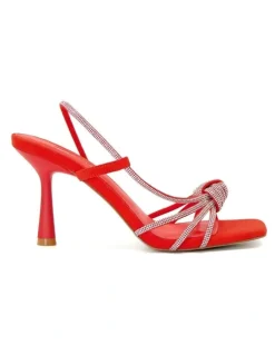 Dune London Meta Heeled Sandal in Orange