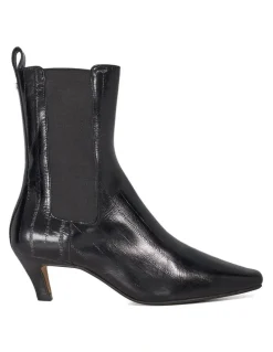 Dune London Odele Angle Heel Boots in Black