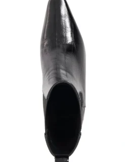 Dune London Odele Angle Heel Boots in Black