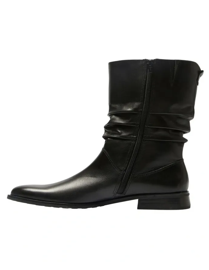 Easy Steps Adam Leather Boots in Black