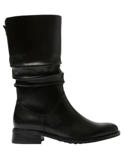 Easy Steps Adam Leather Boots in Black