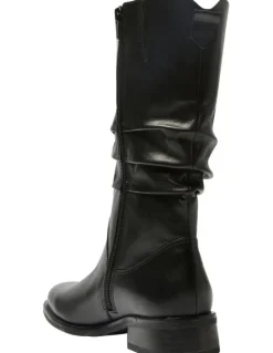 Easy Steps Adam Leather Boots in Black