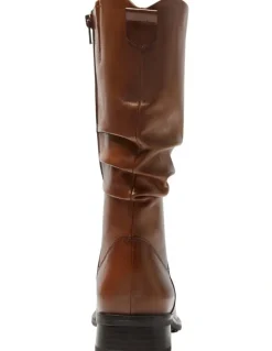 Easy Steps Adam Leather Boots in Mid Brown