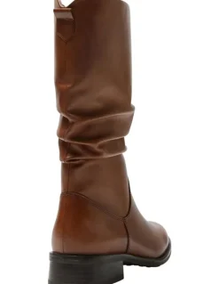 Easy Steps Adam Leather Boots in Mid Brown