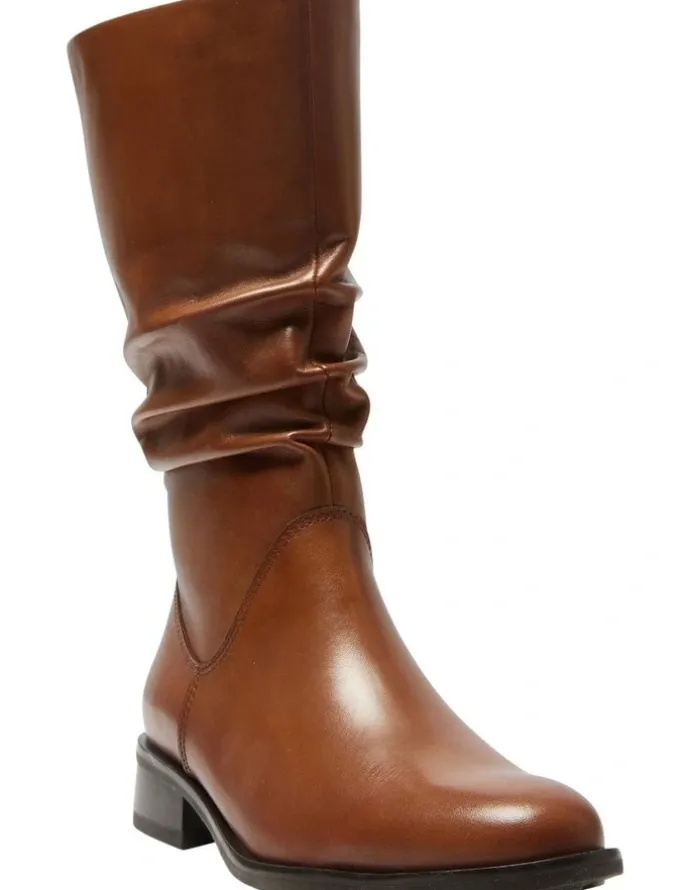Easy Steps Adam Leather Boots in Mid Brown