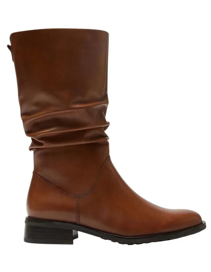 Easy Steps Adam Leather Boots in Mid Brown