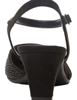 Easy Steps Adelle Heeled Shoes In Black Fabric