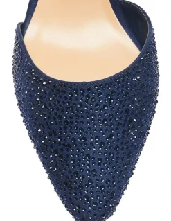 Easy Steps Adelle Heeled Shoes In Navy Fabric