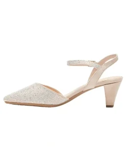 Easy Steps Adelle Heeled Shoes in Blush Fabric