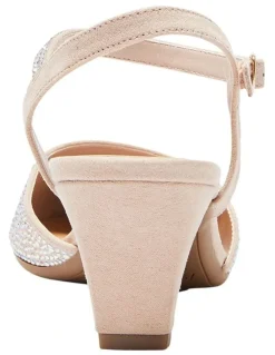 Easy Steps Adelle Heeled Shoes in Blush Fabric