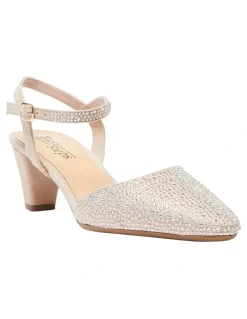 Easy Steps Adelle Heeled Shoes in Blush Fabric