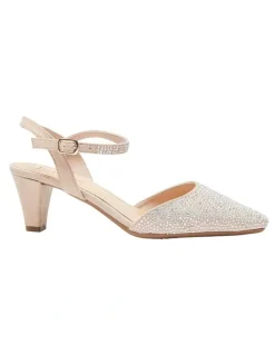 Easy Steps Adelle Heeled Shoes in Blush Fabric