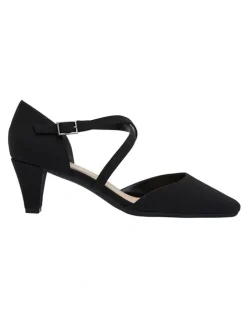 Easy Steps Adison Black Fabric Heel Shoes