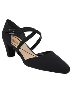 Easy Steps Adison Black Fabric Heel Shoes