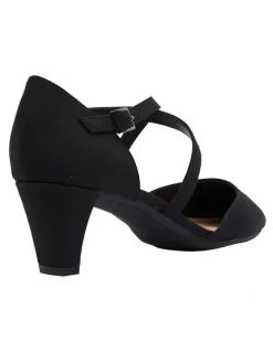 Easy Steps Adison Black Fabric Heel Shoes