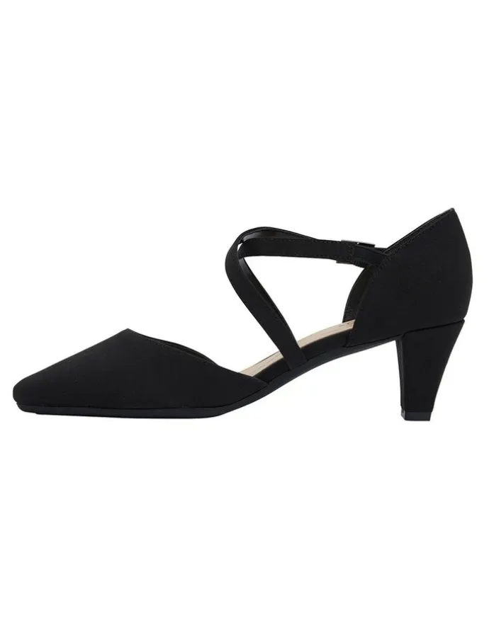 Easy Steps Adison Black Fabric Heel Shoes