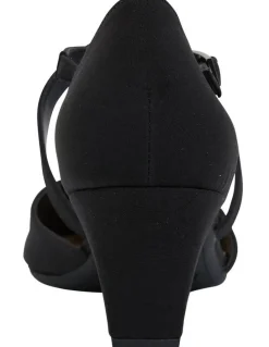 Easy Steps Adison Black Fabric Heel Shoes