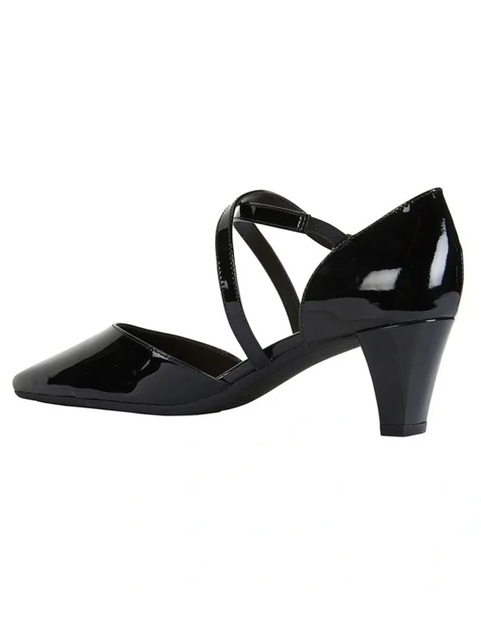 Easy Steps Adison Black Patent Heeled Shoes
