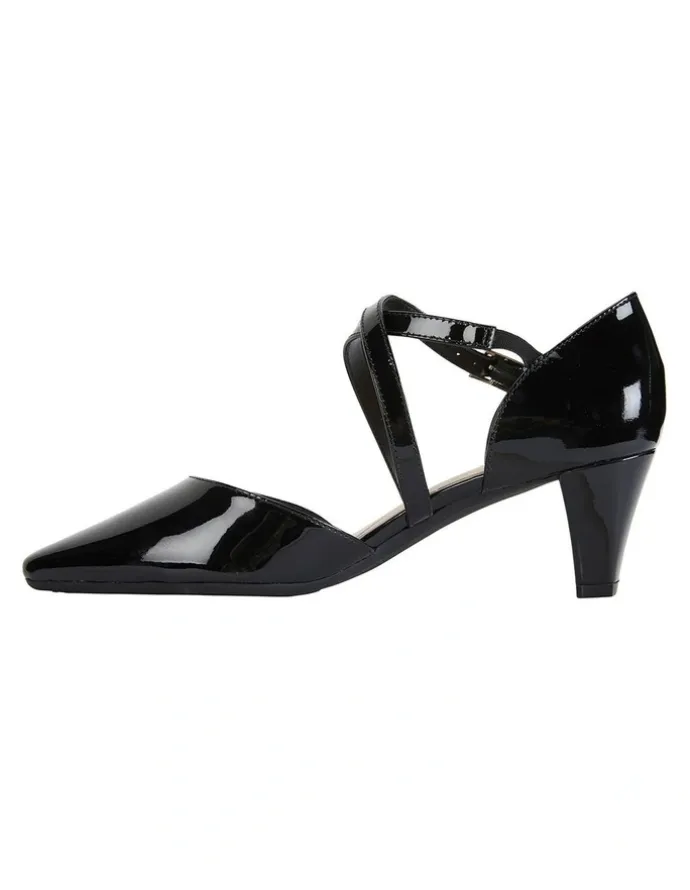 Easy Steps Adison Black Patent Heeled Shoes