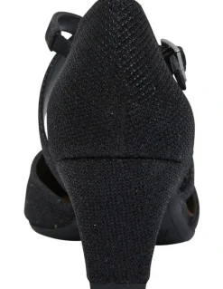 Easy Steps Adison Black Shimmer Heeled Shoes