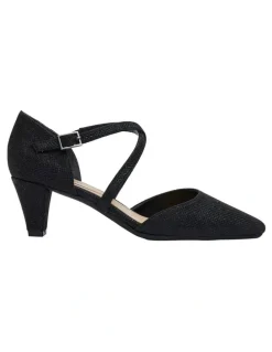 Easy Steps Adison Black Shimmer Heeled Shoes