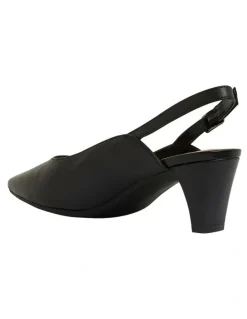 Easy Steps Agatha Black Glove Heeled Shoes
