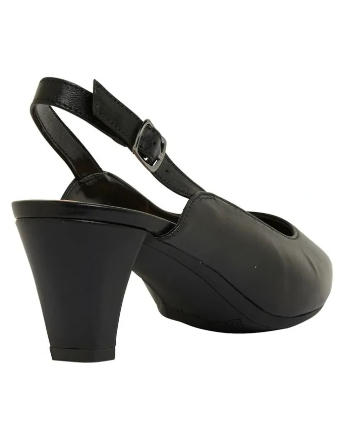 Easy Steps Agatha Black Glove Heeled Shoes