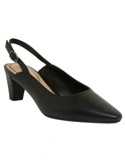 Easy Steps Agatha Black Glove Heeled Shoes