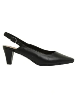 Easy Steps Agatha Black Glove Heeled Shoes