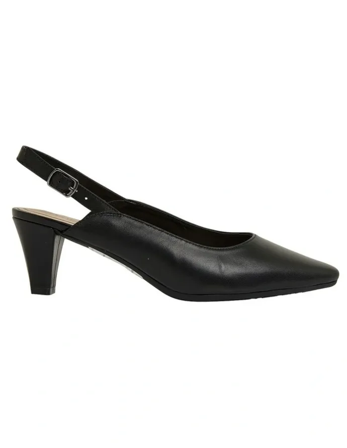 Easy Steps Agatha Black Glove Heeled Shoes