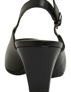 Easy Steps Agatha Black Glove Heeled Shoes