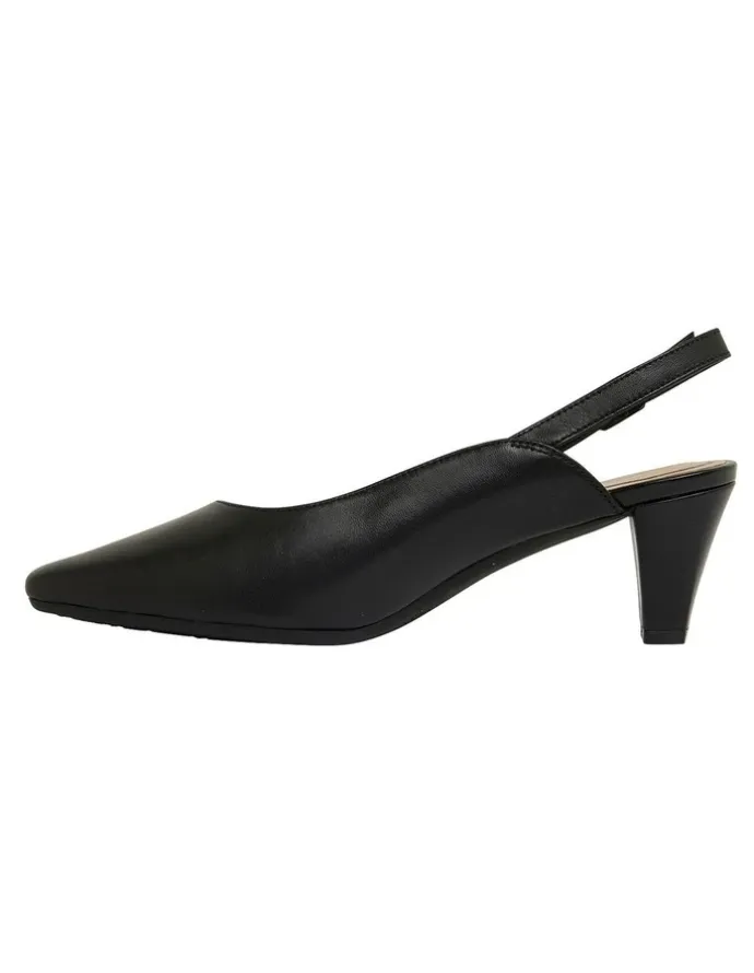 Easy Steps Agatha Black Glove Heeled Shoes
