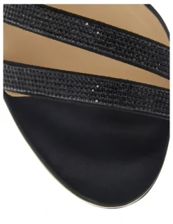 Easy Steps Akira Sandals in Black Diamante