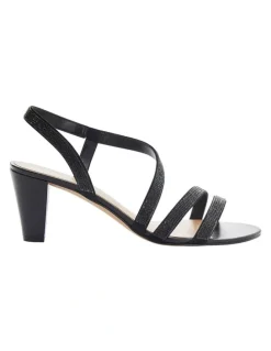 Easy Steps Akira Sandals in Black Diamante