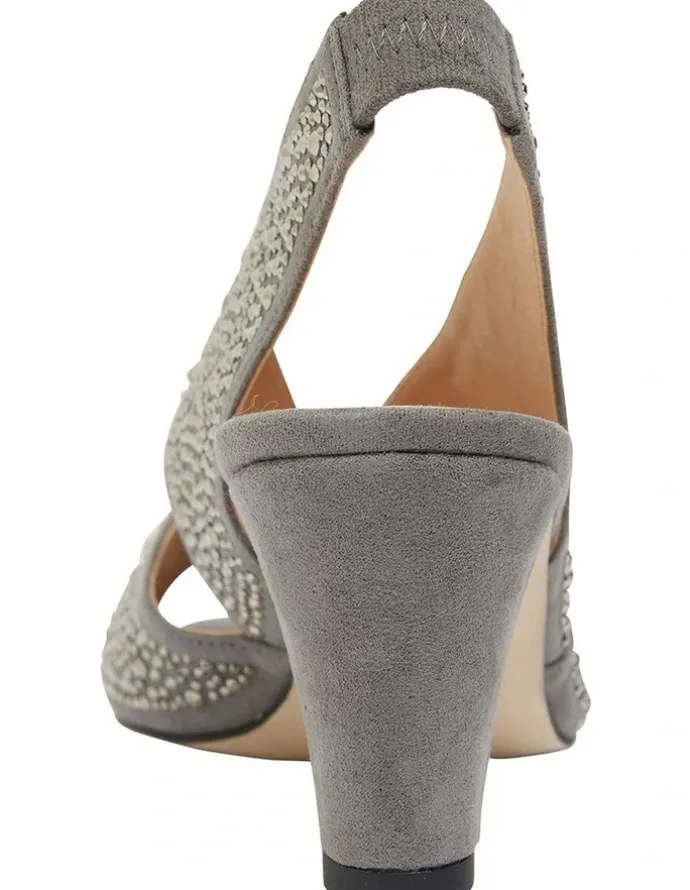 Easy Steps Angie Grey Fabric Sandal