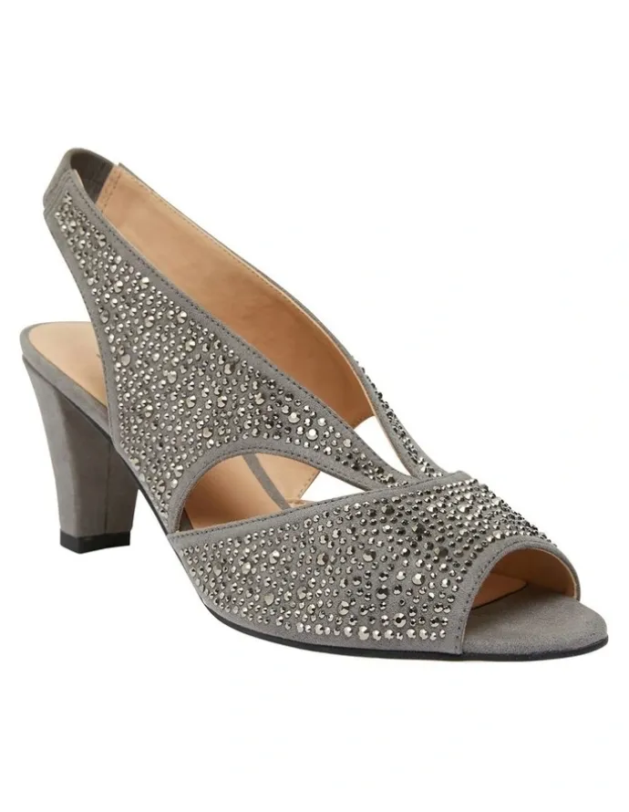 Easy Steps Angie Grey Fabric Sandal