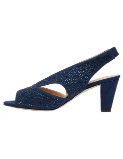 Easy Steps Angie Navy Fabric Sandal