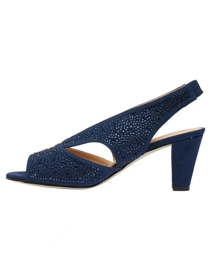 Easy Steps Angie Navy Fabric Sandal