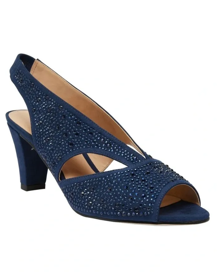 Easy Steps Angie Navy Fabric Sandal